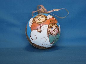 деревянный рождественский шар